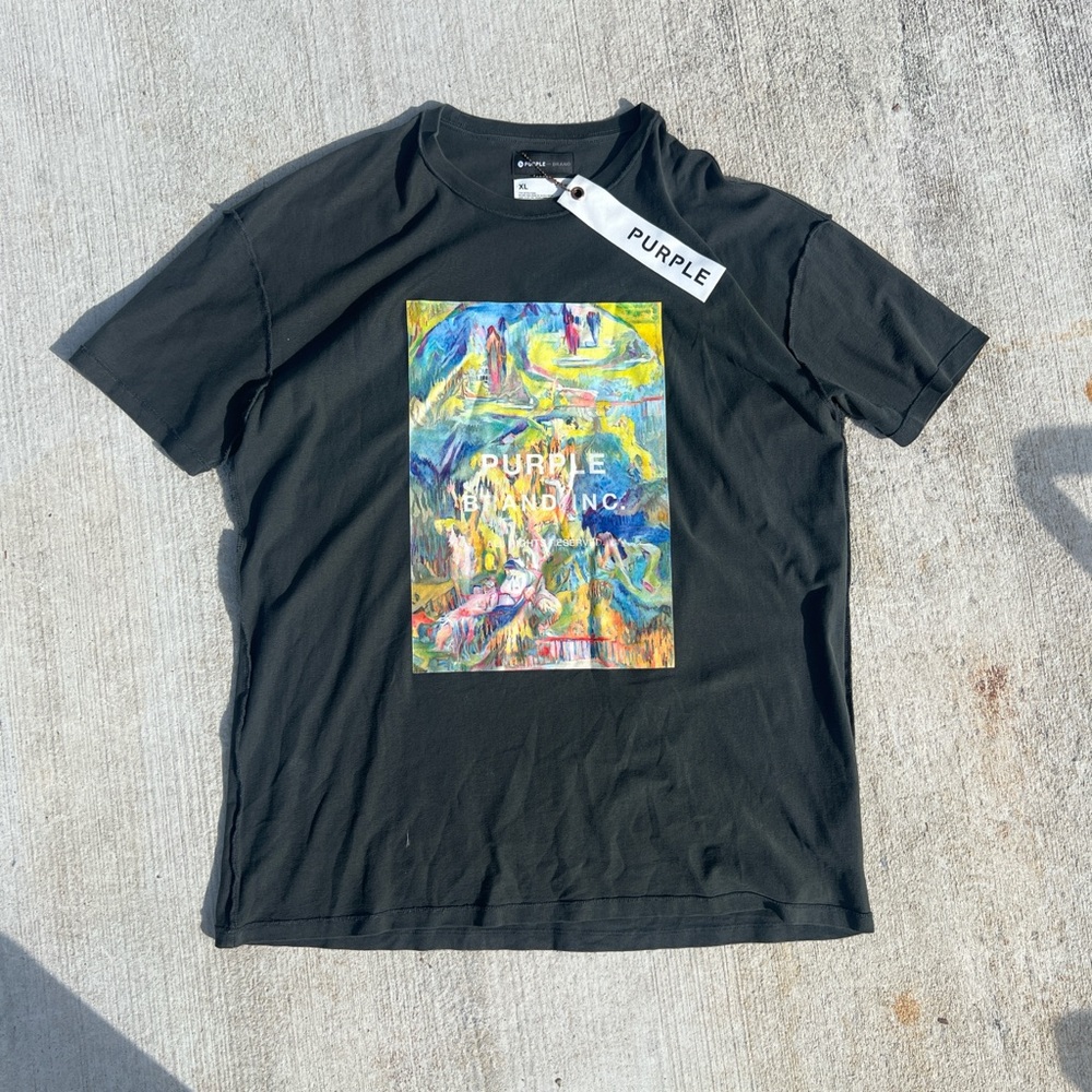 Purple Brand Black Graphic T-Shirt